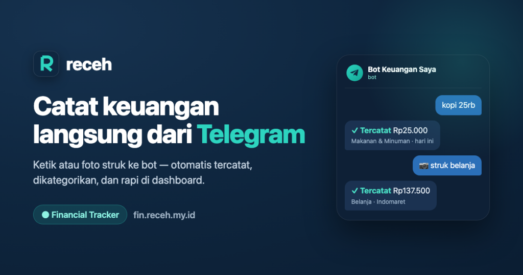 Cara menghubungkan bot Telegram ke Receh